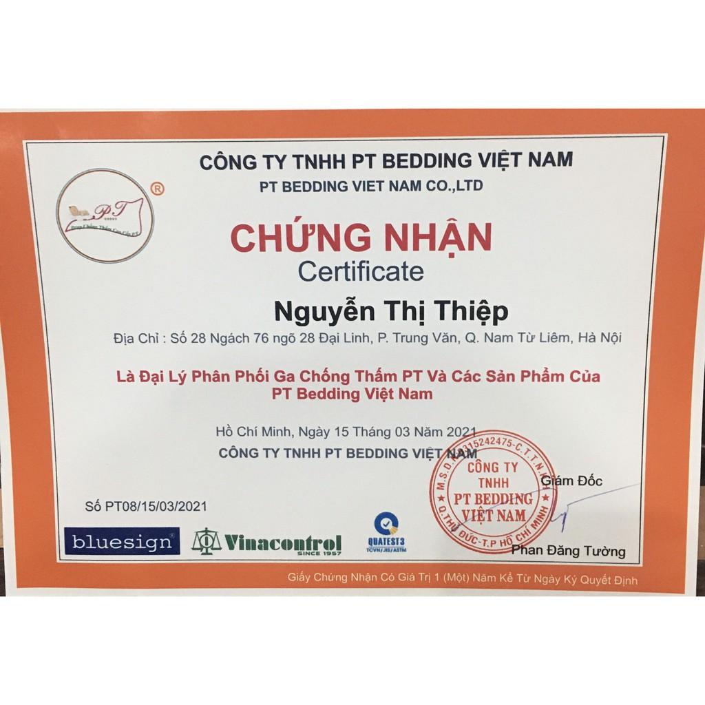 Chăn chần bông cao cấp chính hãng PT, chăn đắp điều hòa chất liệu thun lụa mềm, mịn, mát, mẫu mã theo ga chống thấm