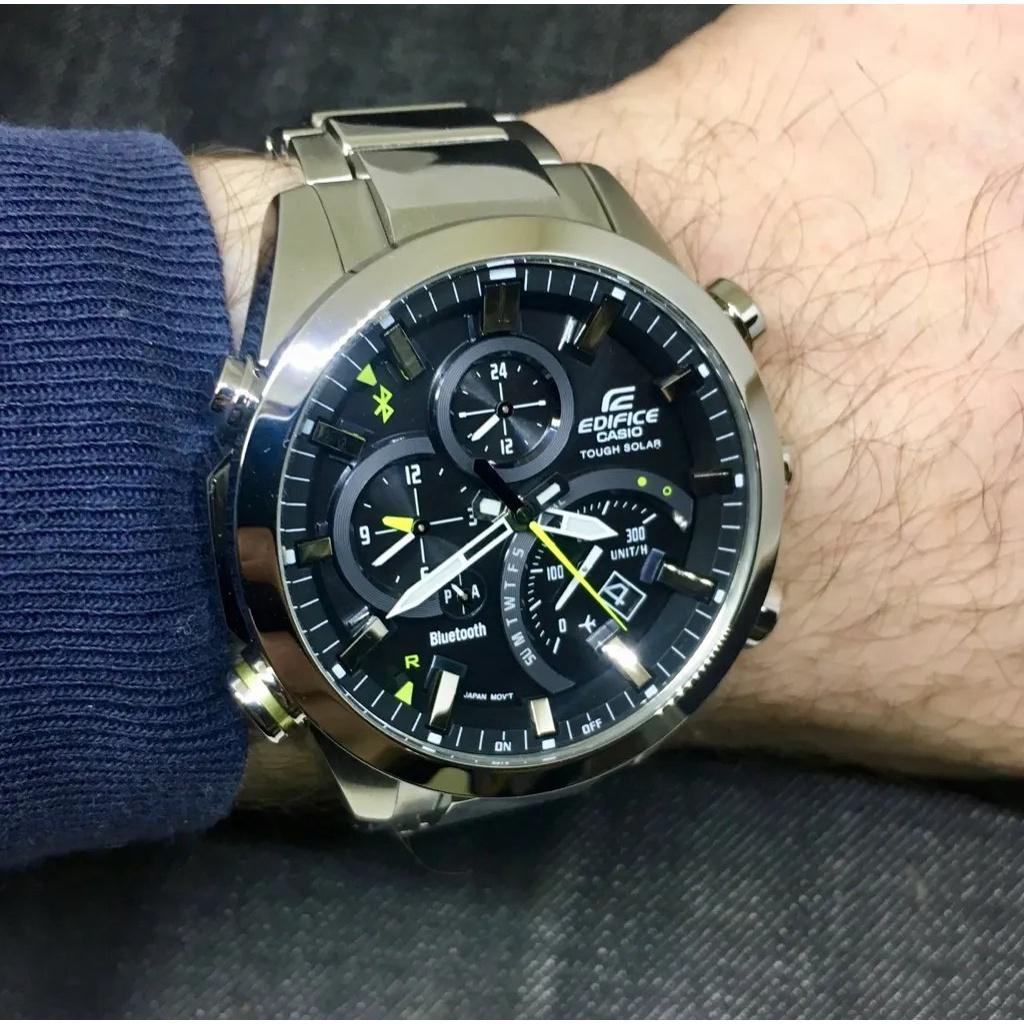 Đồng Hồ Nam Dây Thép Casio Edifice EQB-501D-1A Chính Hãng - Bluetooth - Pin Năng Lượng Mặt Trời