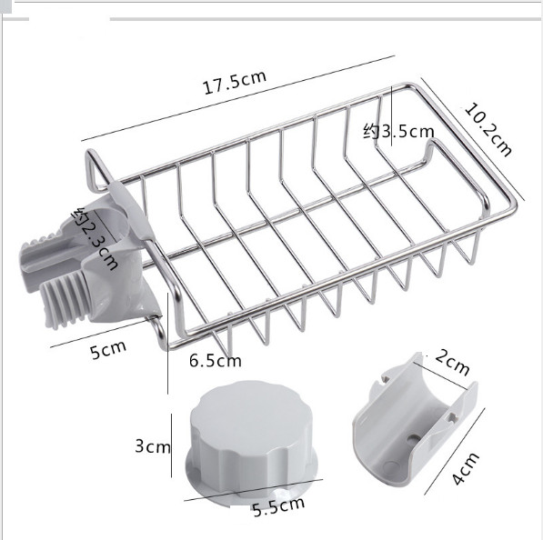 Rổ treo vòi nước rửa chén, phòng tắm tiết kiệm không gian nhà bạn, chất liệu Inox bền đẹp GD193-RTVN-Inox