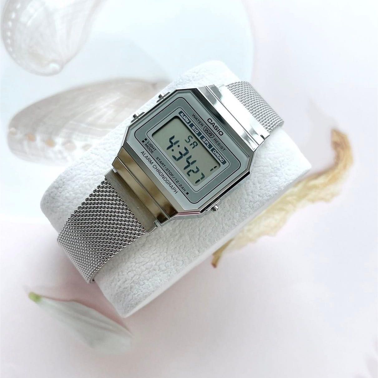 Đồng hồ unisex dây kim loại Casio Standard chính hãng A700WM-7ADF