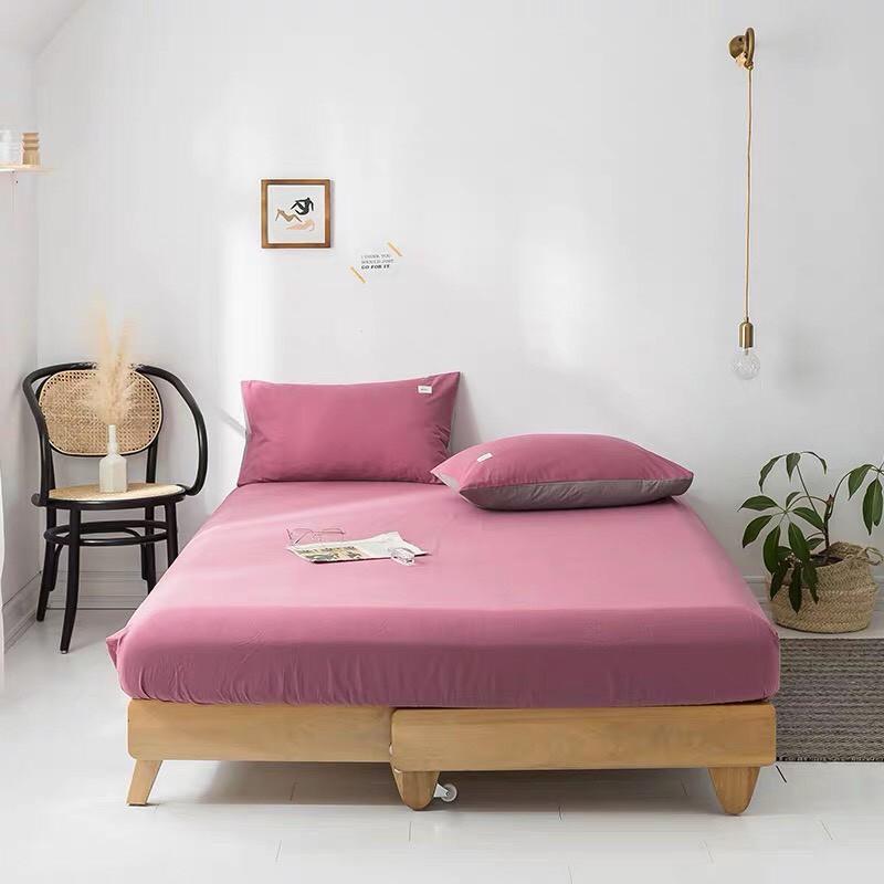 Sét ga gối cotton Tici phong cách hàn Quốc hàng trơn 1 màu