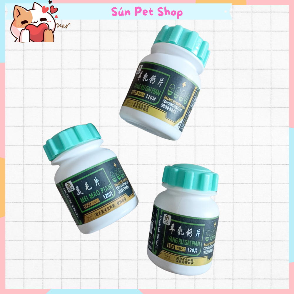 Viên canxi cho chó mèo bổ sung dinh dưỡng vitamin giúp chắc khỏe xương mượt lông