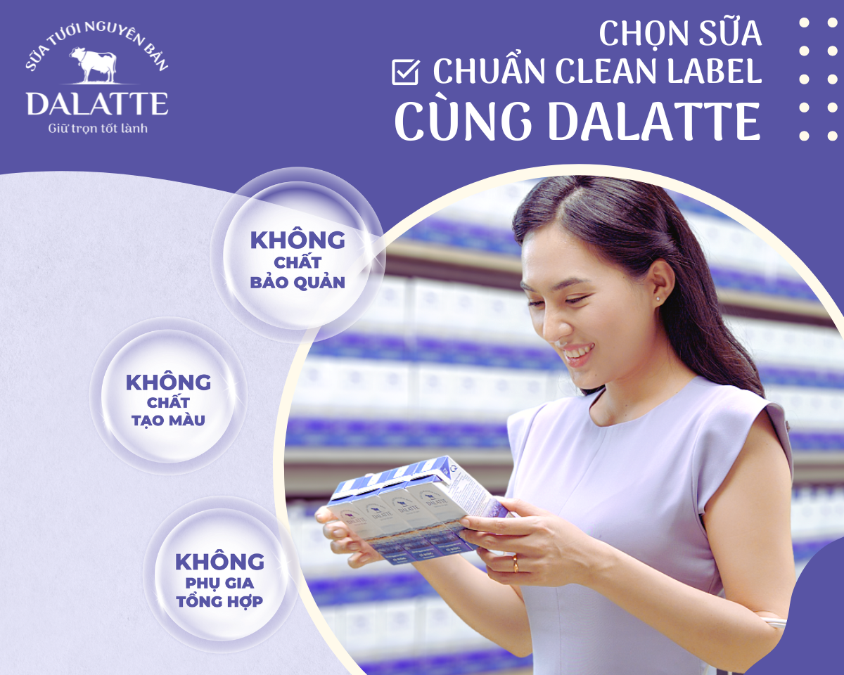 Combo 4 Lốc (16 hộp) - DALATTE 170ml SỮA TƯƠI NGUYÊN BẢN tiệt trùng Vị đào tươi Giữ trọn nguyên bản, trao trọn tốt lành