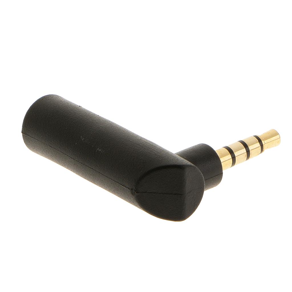 3.5mm Male to Female Audio Adapter Right Angled Plug Converter 4 Poles
