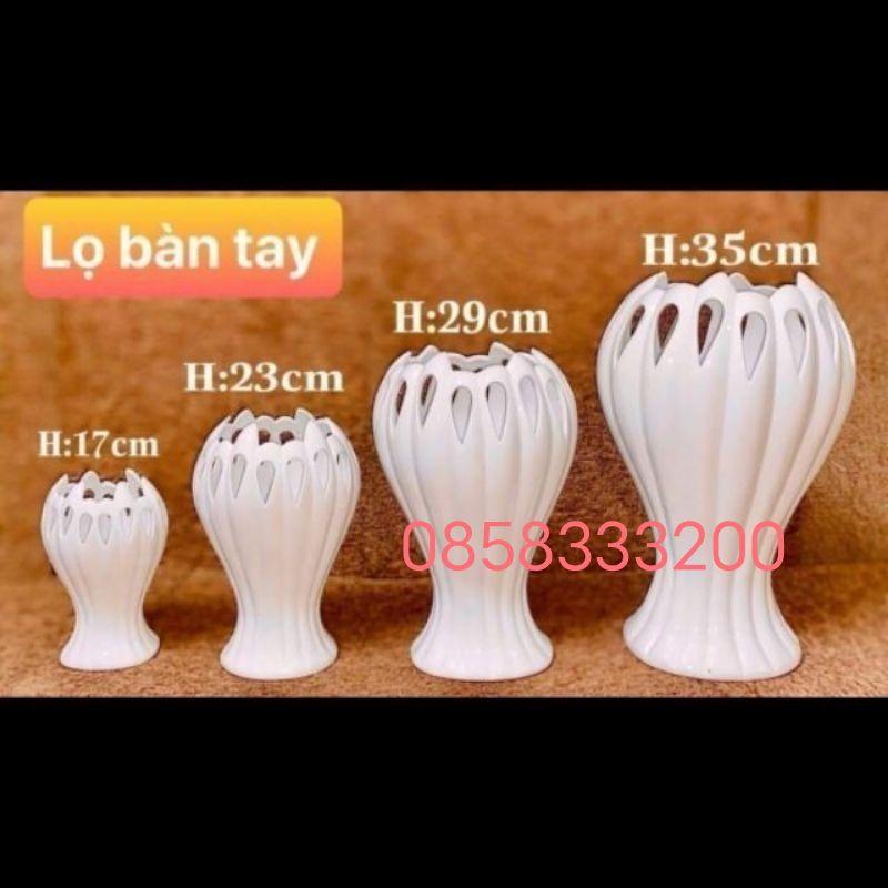 Lọ hoa bàn tay phật cao 17cm. Hàng sứ Bát Tràng