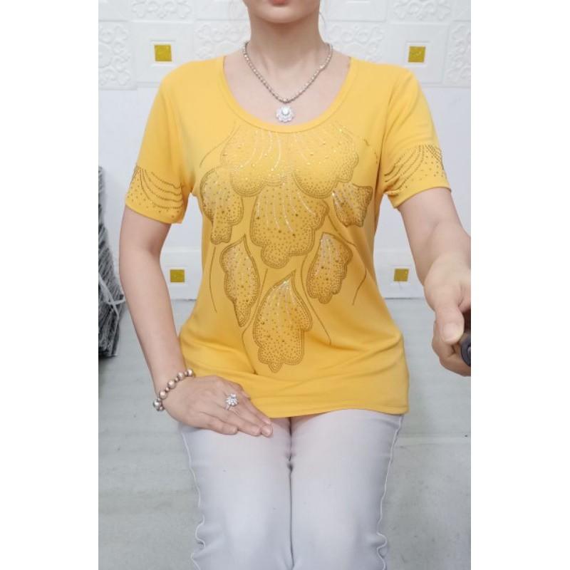 Áo trung niên - áo đính đá sang trọng cho mẹ big size 55-80kg