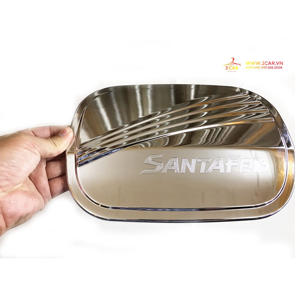 Ốp nắp bình xăng xe Hyundai Santafe 2019 - 2023 mạ crom cao cấp, sáng bóng