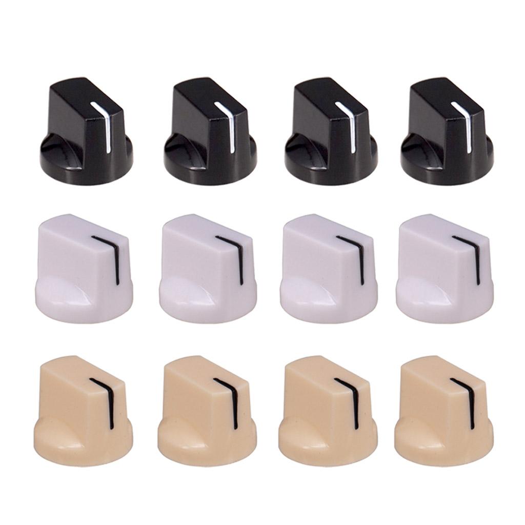 Phép Màu Sáng 12 Tập Nút Vặn Điều Chỉnh Chiết Áp Mũ cho Đàn Guitar Điện 3 Màu