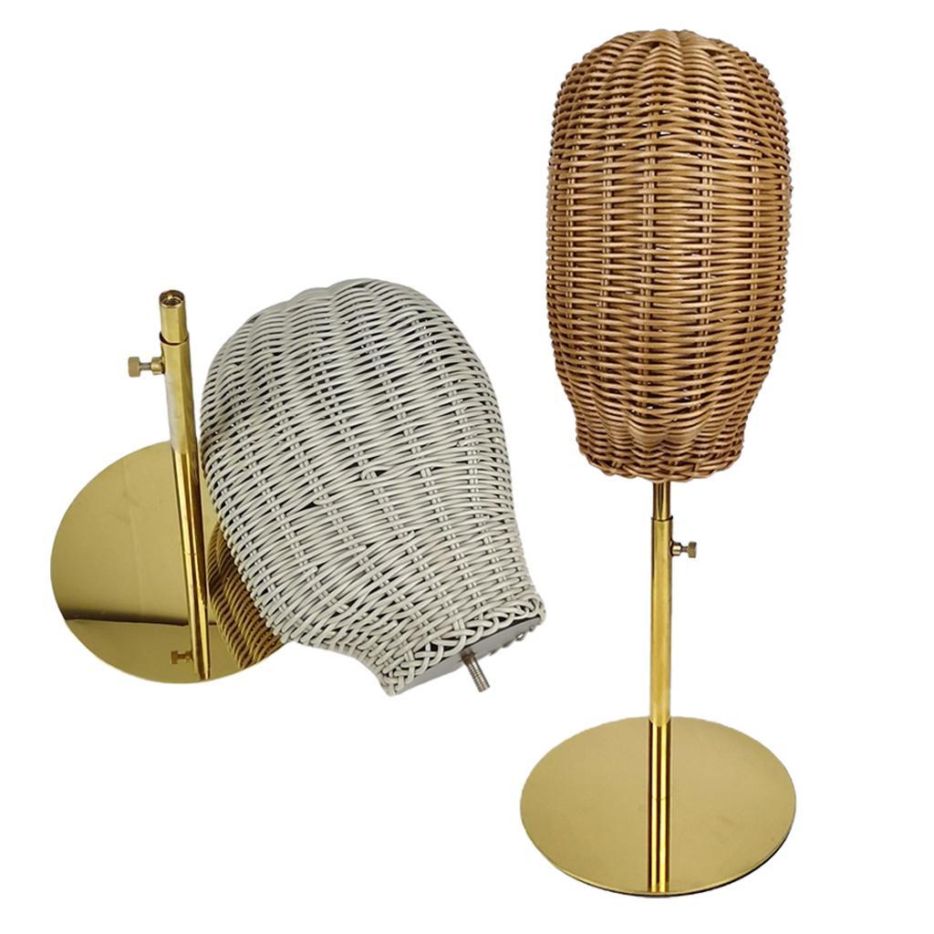 22" Metal Display Mannequin Head Rack Holder Display for Salon Shop Golden