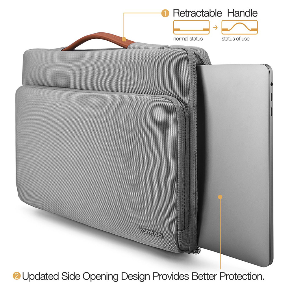 Túi Xách Chống Sốc Tomtoc (USA) Briefcase Macbook Pro 13” - Gray (A14-B02G)