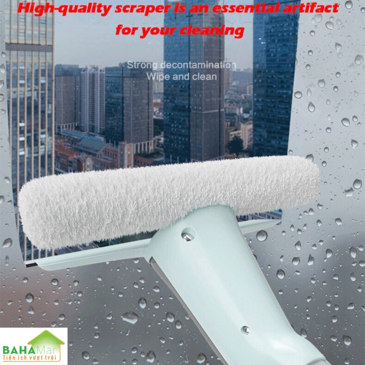 CÂY LAU - GẠT KÍNH ĐA NĂNG TỰ ĐỘNG PHUN XỊT NƯỚC "BAHAMAR" Đơn giản hóa việc LAU KÍNH từ kính cửa, vách kính... và giảm tối đa thời gian dùng cho việc vệ sinh kính.