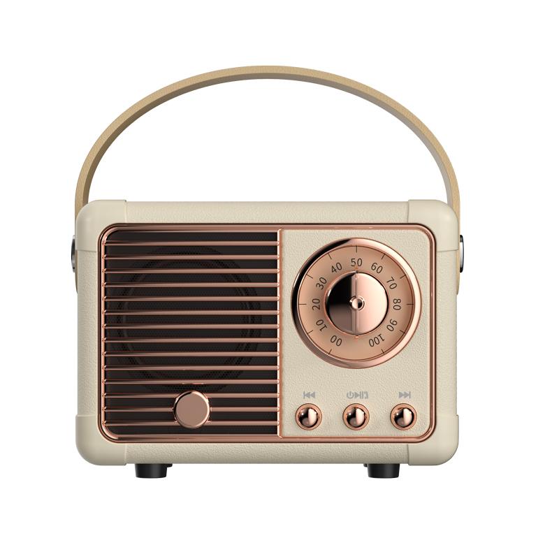 Loa Bluetooth V5.0 Âm thanh nổi Hifi Retro Loa di động không dây kiểu cổ điển Nhựa 3W Máy nghe nhạc toàn dải 50hz-20khz Màu sắc: Gen2 Hồng