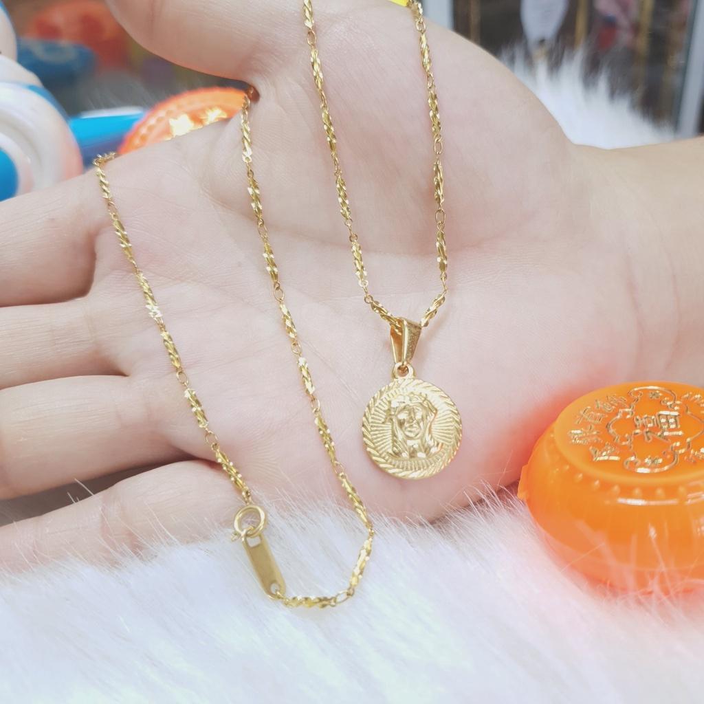 Mặt Dây Chuyền Vesac Nhỏ Titanium Cao Cấp-Dùng lâu dài tắm rửa thoải mái không phai