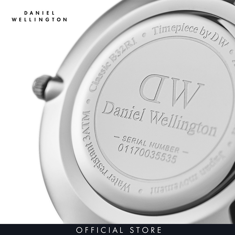 Combo Gift Nữ Daniel Wellington Đồng hồ Petite Sterling DW00100162 + Dây da đồng hồ Classic  DW00200147