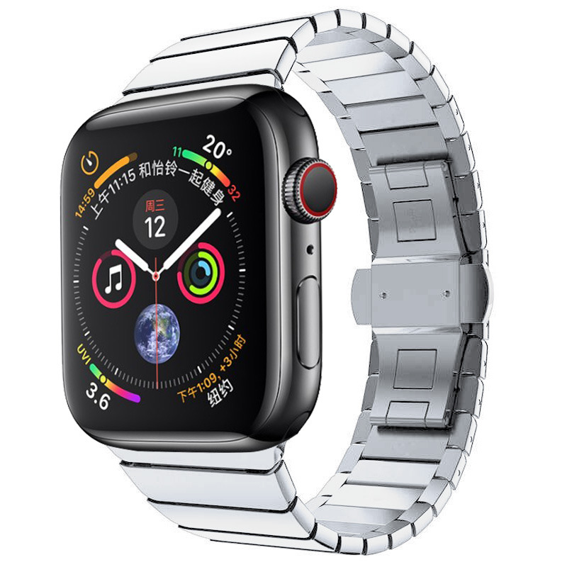Hình ảnh Dây Đeo Thép dành cho Apple Watch (Series 1-8)/ Apple Watch Ultra Kai Steel Link Band Size 49/ 45/ 44/ 42MM_ Hàng Chính Hãng