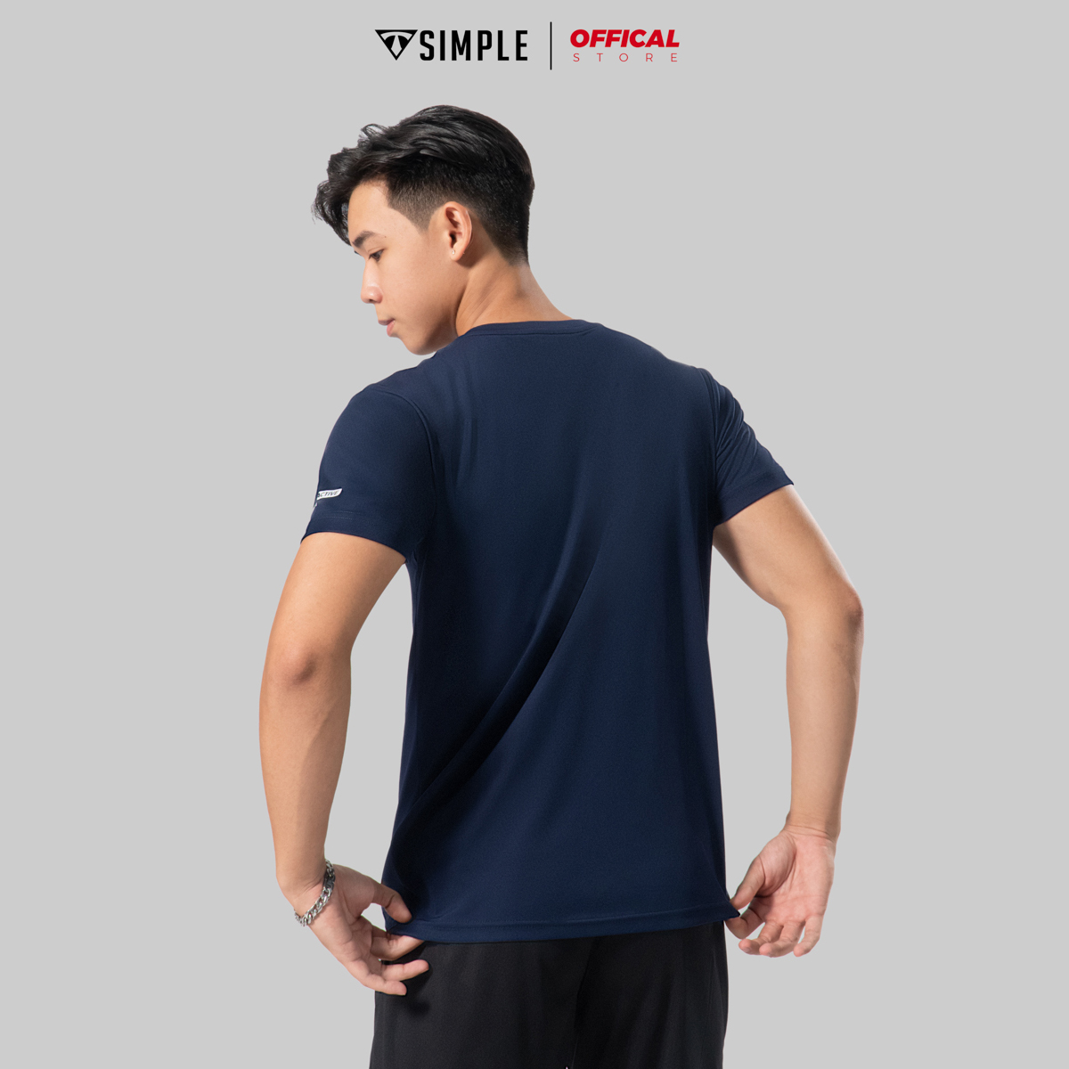 Áo Thể Thao Nam TSIMPLE cổ tròn tay ngắn tập gym vải thun lạnh thoáng mát co giãn chuẩn form MSSAHP7