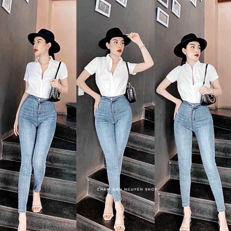 QUẦN SKINNY JEANS LƯNG CAO