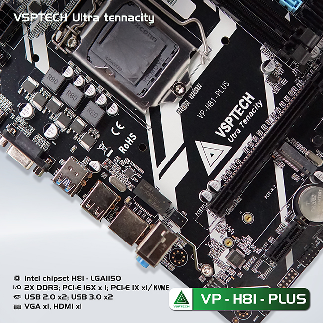 MAINBOARD VSPTECH H81-PLUS - Hàng chính hãng