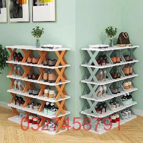 Kệ để giày dép chữ x - Kệ để giày dép tháo lắp 5 tầng có thể tháo lắp gấp gọn