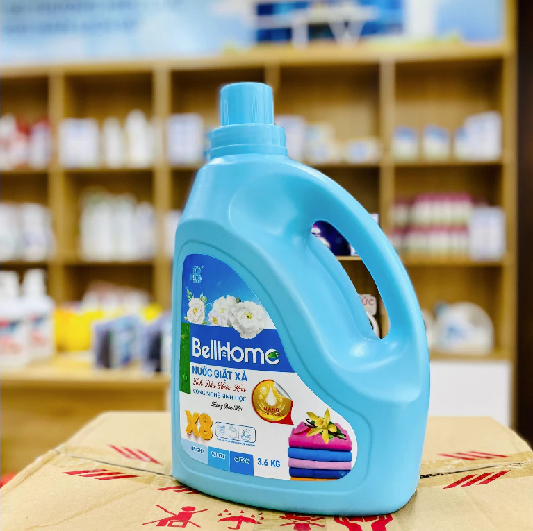 Nước Giặt Xả Công Nghệ Sinh Học Bell Home Xanh Hương Ban Mai 3,6KG