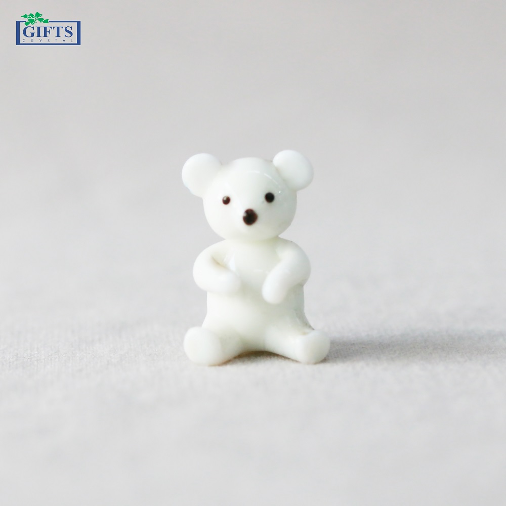 Tượng Gấu thủy tinh màu 1517
