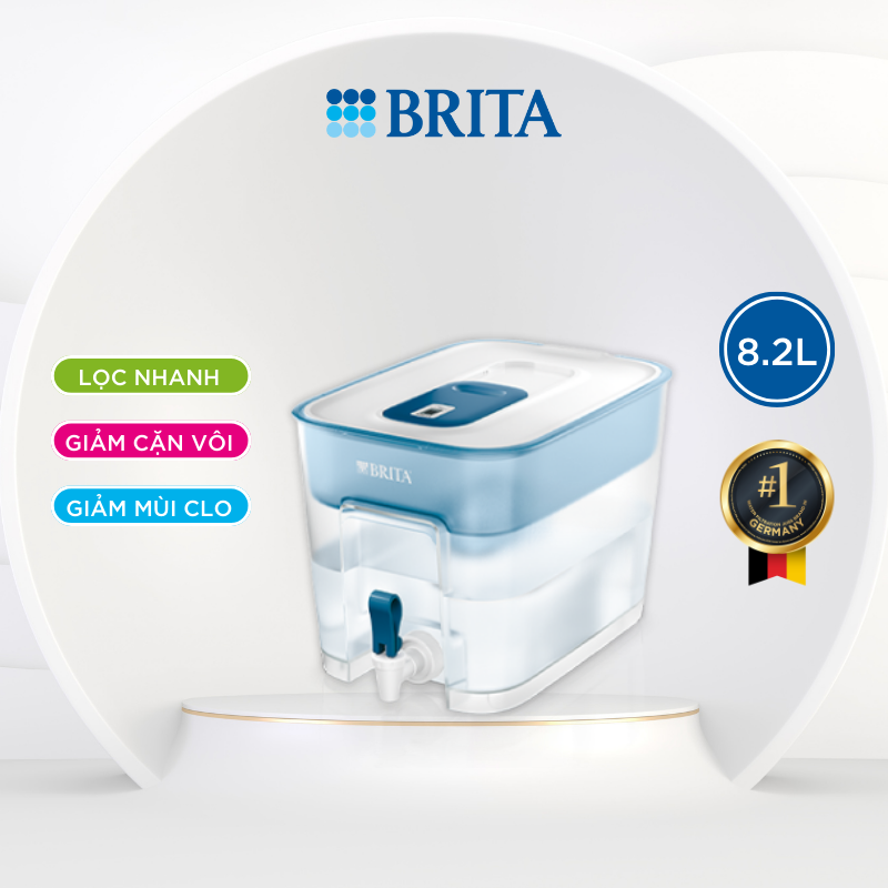 Hình ảnh của sản phẩm Bình Lọc Nước BRITA Flow Basic Blue - 8.2L (Kèm Maxtra Plus) - Hàng Chính Hãng