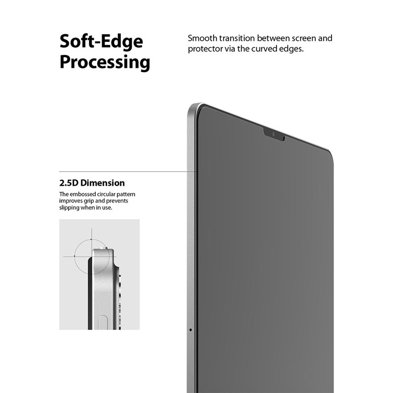 Dán cường lực dành cho iPad Pro 12.9″ M2/M1 RINGKE Screen Protector Full Glass - Hàng Chính Hãng