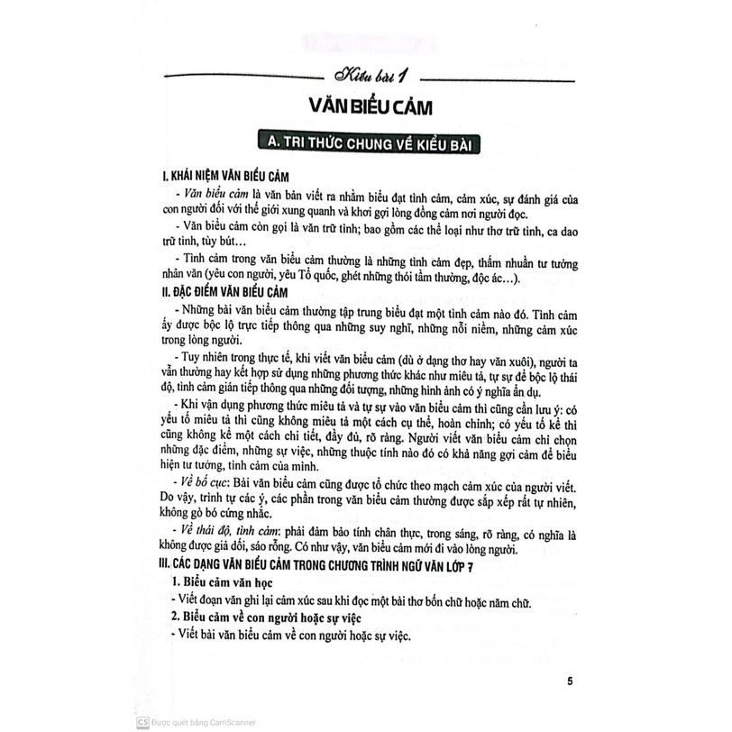 Hướng dẫn nói và viết văn biểu cảm - tự sự - thuyết minh lớp 7