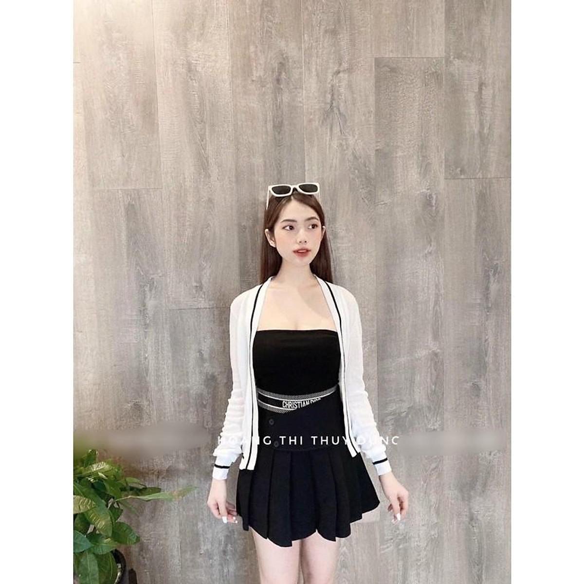 Áo khoác len gân viền siêu đẹp hot mùa đông