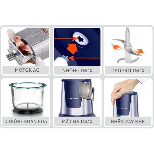 Máy Xay Thịt Korea King PMC-15B xay thực phẩm-hàng chính hãng
