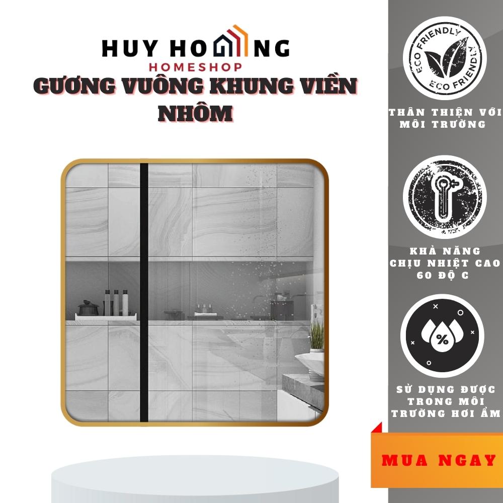 Gương soi hình vuông khung viền nhôm GLSMIRROR F11S20