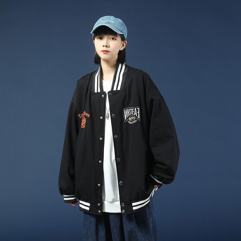 Áo khoác bomber unisex form rộng 2 lớp hót 2021