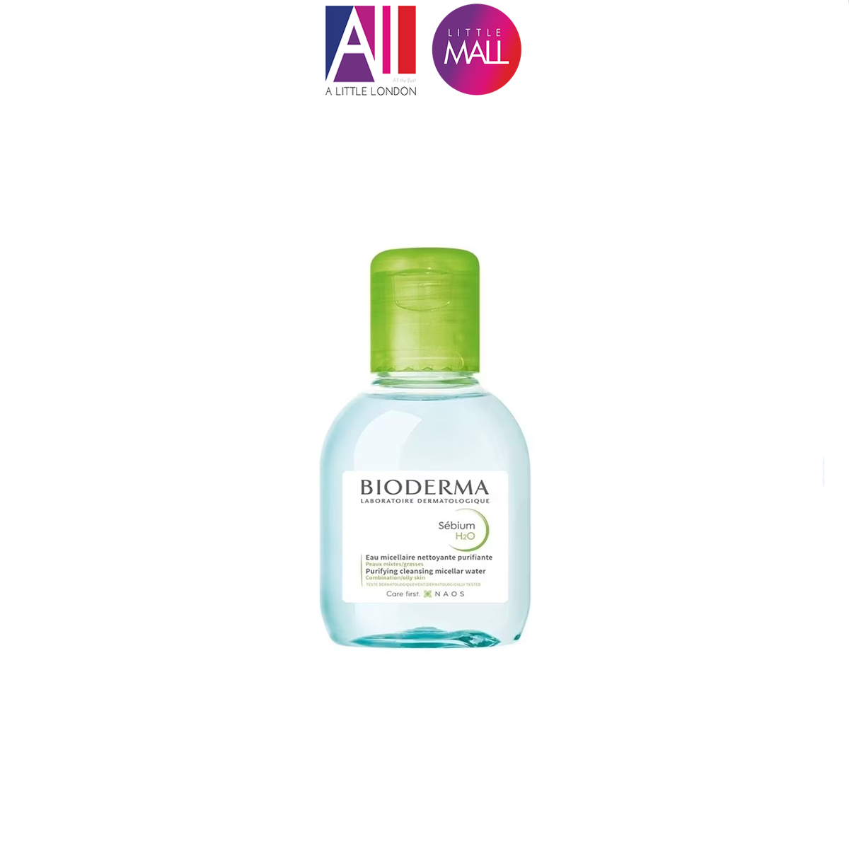 Nước tẩy trang và làm sạch dành cho da hỗn hợp,da dầu đến da mụn Bioderma sebium h20 TẶNG bông tẩy trang Jomi
