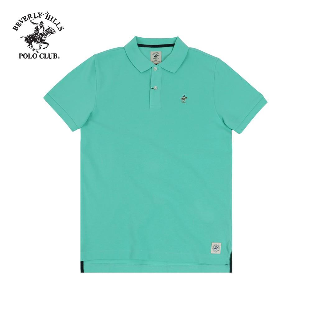 Áo polo ngắn tay BEVERLY HILLS POLO CLUB Slimfit màu xanh bạc hà 100% cotton - PMSSS20TL042