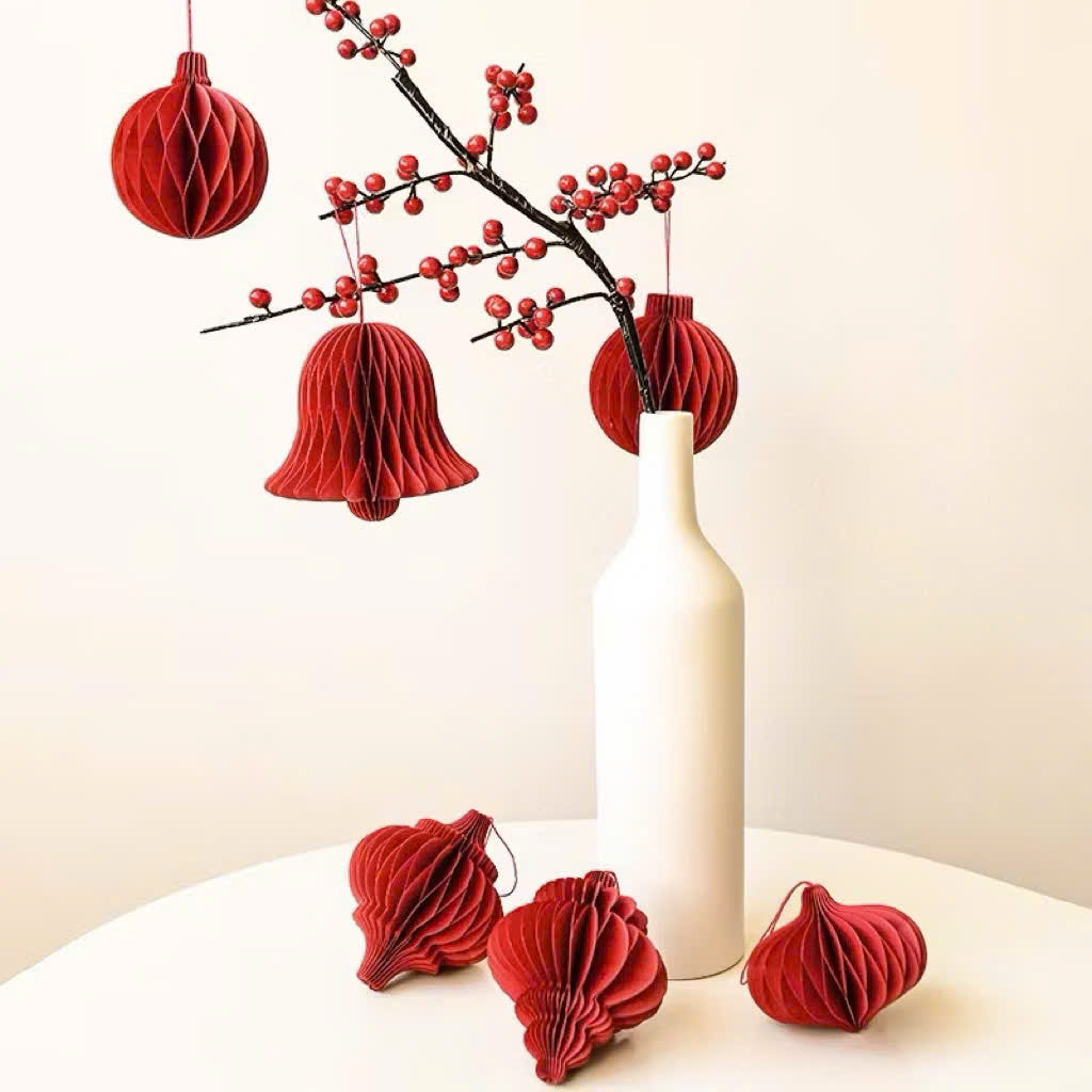 Set 9 Đèn Lồng Giấy Đỏ Trang Trí Tết – Đèn Lồng Treo Cây Ngày Tết Nguyên Đán, Phụ Kiện Trang Trí Nhà Cửa - HÀNG CHÍNH HÃNG MINIIN