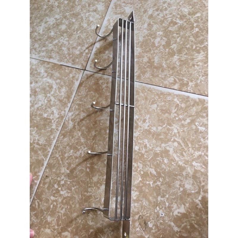 Giá cài dao inox có móc treo nồi niêu xoong chảo