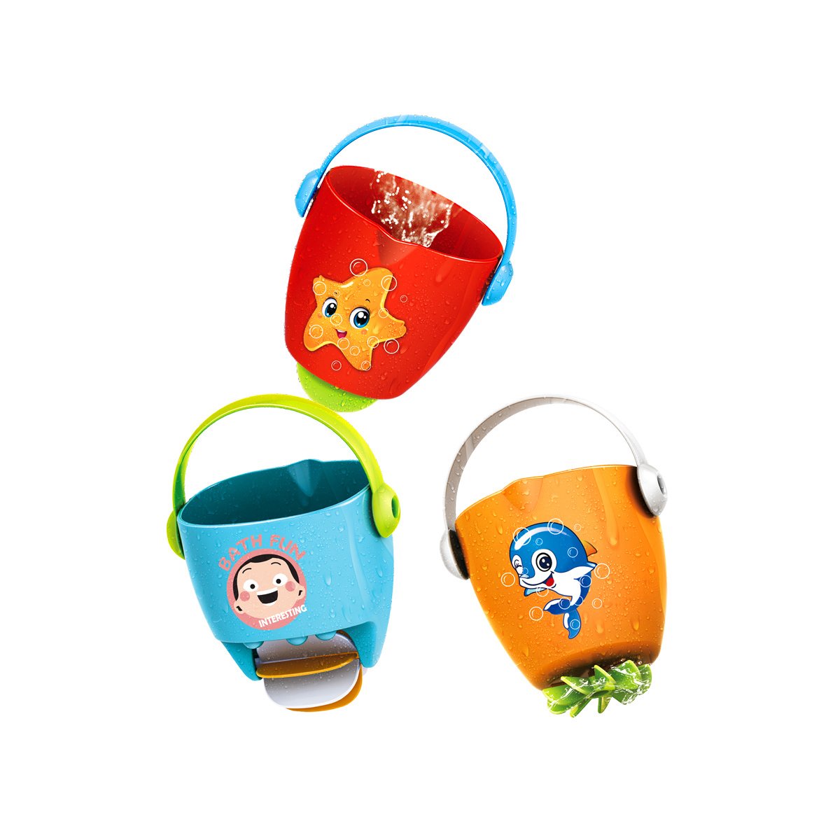 Đồ Chơi Nhà Tắm TOONYKIDS Cho Bé - SFUNNY WATER BUCKET TN001