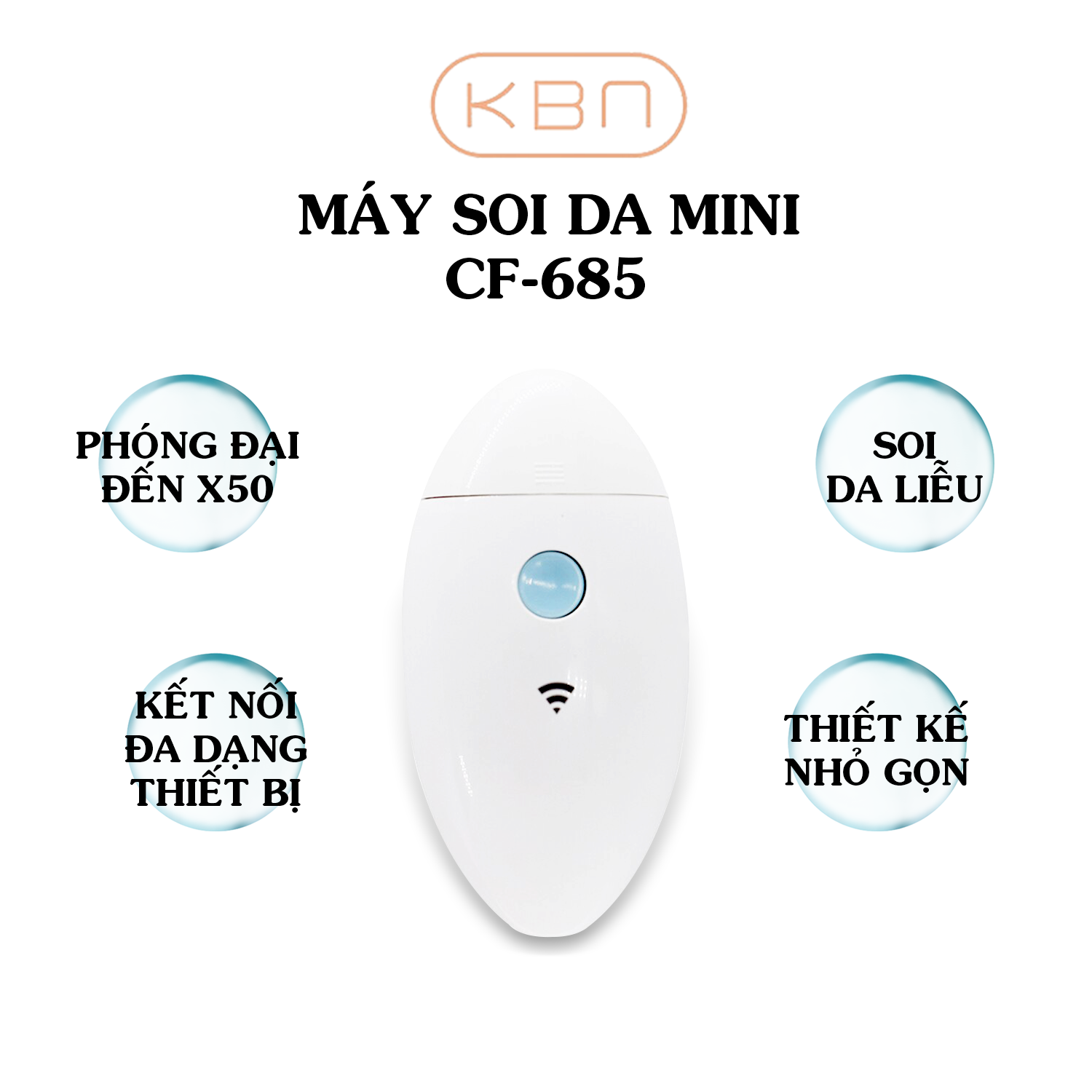 Máy soi da mini CF-685 kết nối Wifi