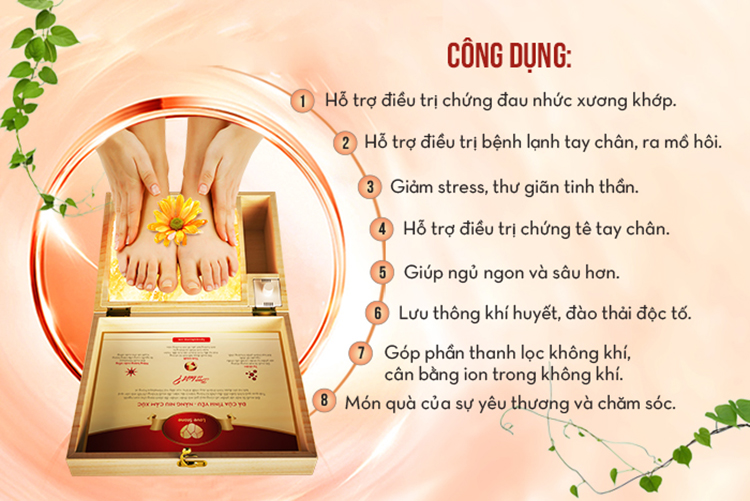 Hộp Đá Muối Massage Chân Love Stone Phiên Bản Standard (Mặt Đá Phẳng)