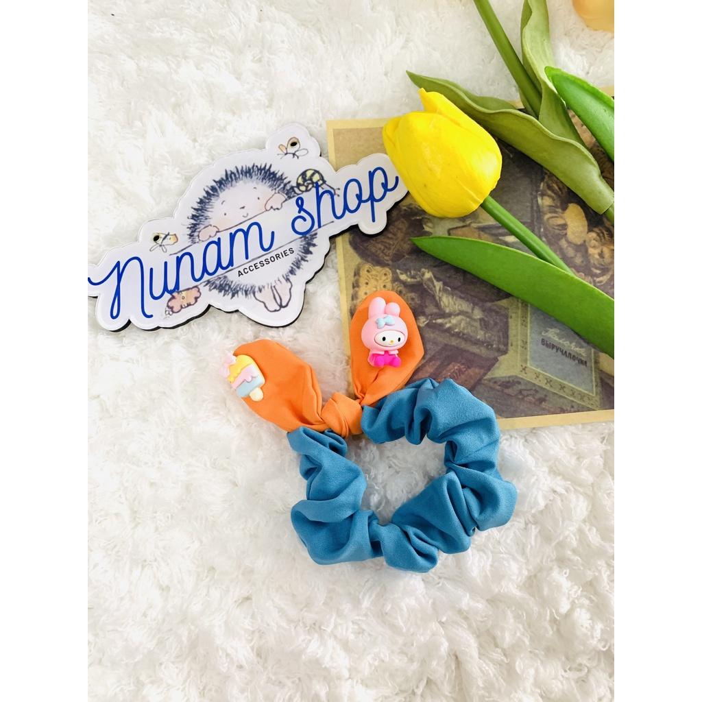Crunchies cột tóc nơ phối màu nổi bật đẹp xinh - Nunam shop