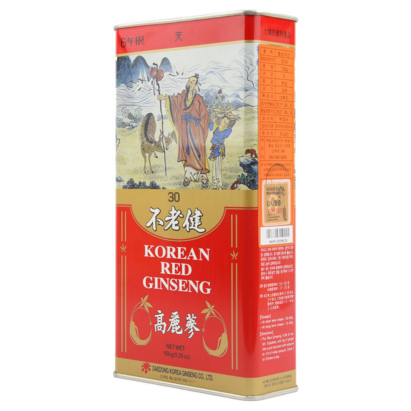 Hộp 150 Grams Hồng sâm củ khô Daedong Korea loại HEAVEN Size củ 30
