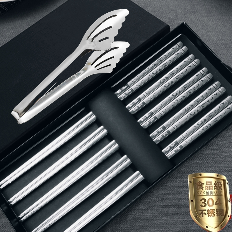 HỘP 10 ĐÔI ĐŨA INOX 304 - CAO CẤP - SANG TRỌNG - NGUYÊN KHỐI INOX 304