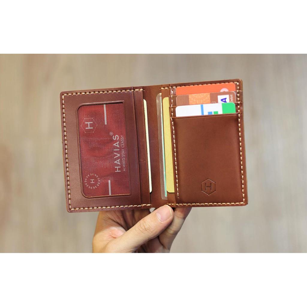 Couple Ví Venuta &amp; Venumi Handcrafted Wallet Red Brown HAVIAS