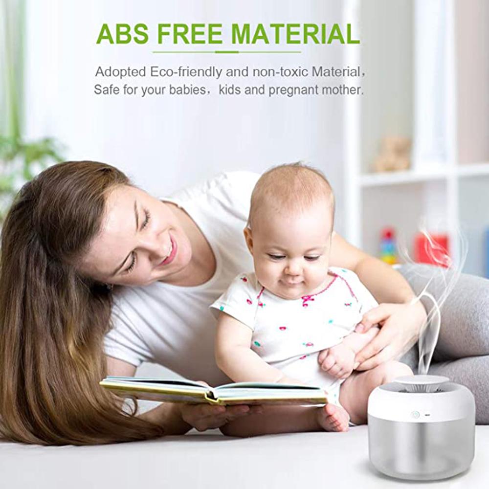 2.4L Nhà Máy Tạo Độ Ẩm Không Khí Siêu Âm Thanh USB Tinh Tinh Dầu Khuếch Tán Thoáng Mát Máy Phun Sương Tạo Ẩm Với Nhiều Màu Sắc Đèn
