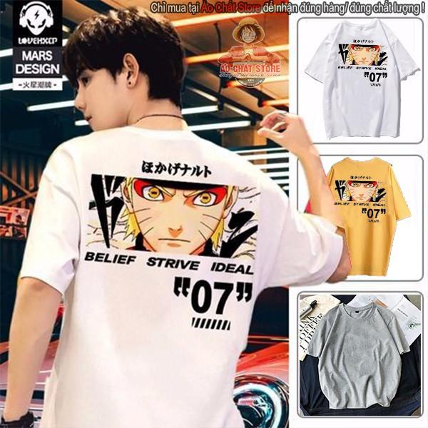 Áo thun tay lỡ form rộng nam nữ - Áo Naruto tay lỡ unisex AC14