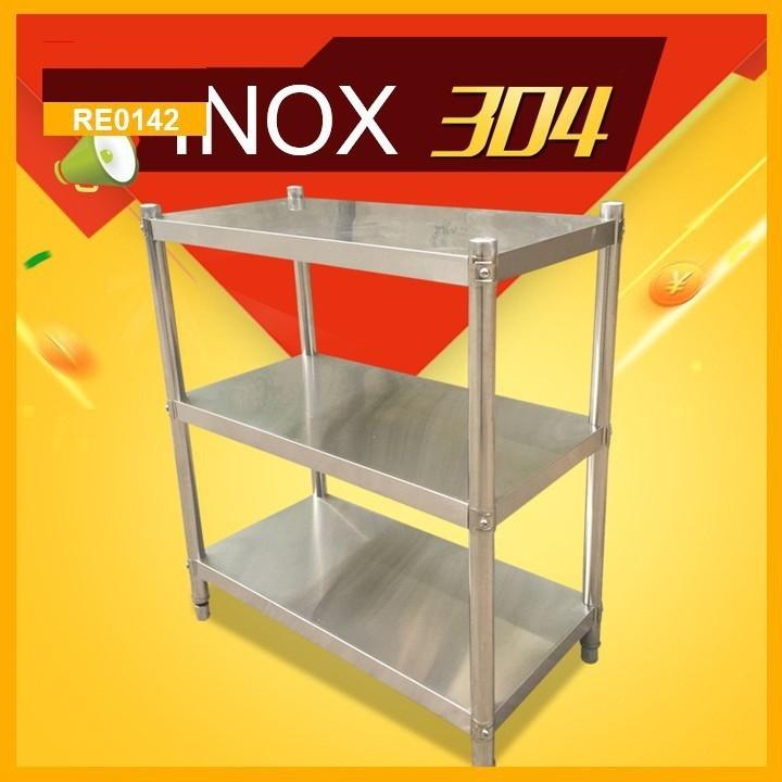 RE0142 Kệ bếp inox 3 tầng 75cm - Kệ nhà bếp inox cao cấp
