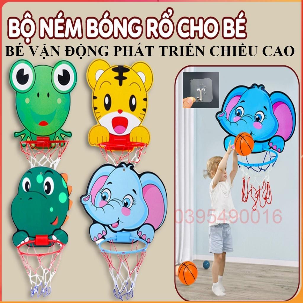 Bóng Rổ Treo Tường Hình Thú Đáng Yêu Cho Bé Từ 3 Tuổi Vận Động Phát Triển Chiều Cao Và Sức Bật - Hổ 02