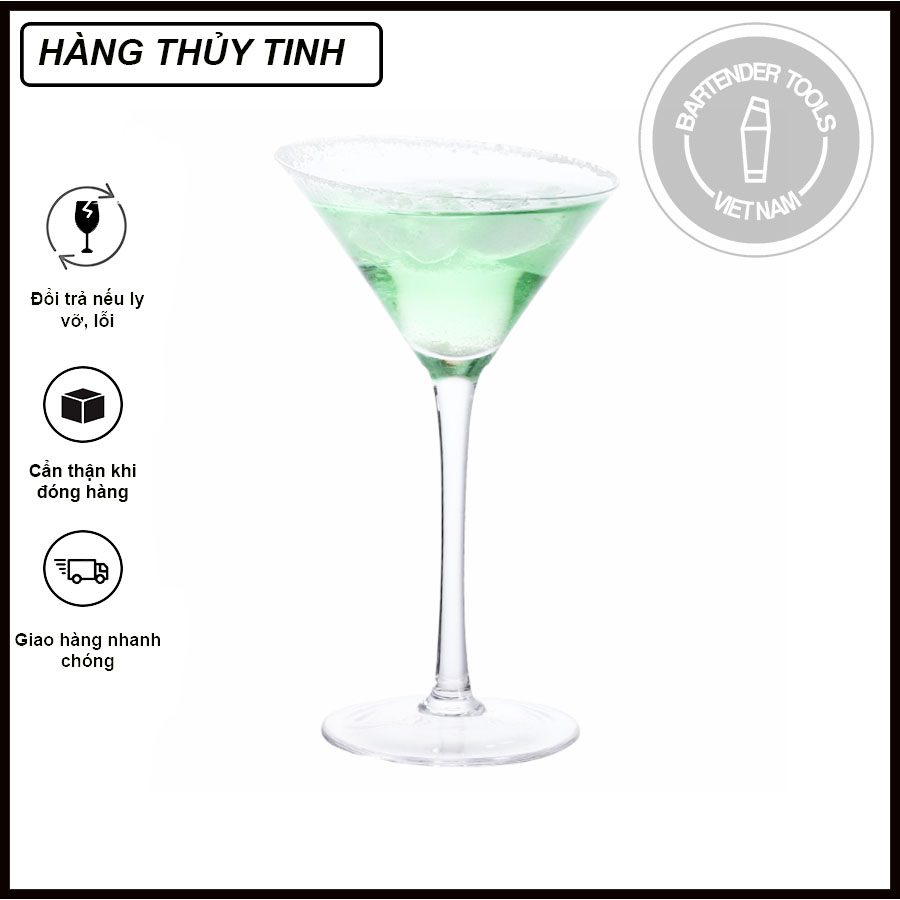 Martini glass cocktail- Ly cocktail miệng chéo