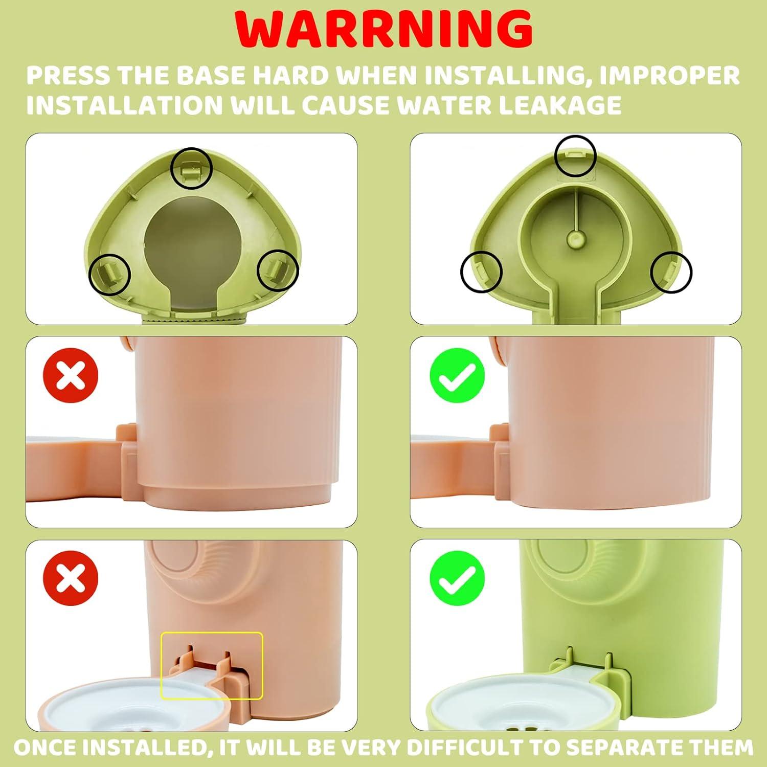 Rabbit Waterer, Hanging Rabbit Waterer Chai Guinea Pig 600ML Bộ nạp Hamster chống nhỏ giọt tự động cho thỏ Chinchilla Guinea Pig Hedgehog Ferrets