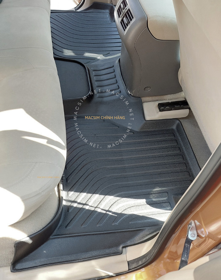 Hàng loại 2 Thảm lót sàn xe ô tô Nissan Navara 2015+ Nhãn hiệu Macsim chất liệu nhựa TPE cao cấp màu đen